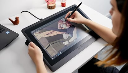 Utilizando una tableta gráfica con un stylus