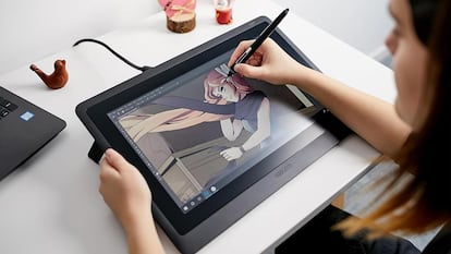 Utilizando una tableta gráfica con un stylus