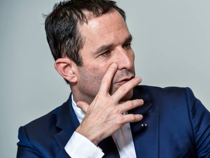 O candidato socialista à presidência da França, Benoit Hamon, nesta terça-feira em Bruxelas.