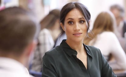 Meghan Markle, duquesa de Sussex, durante una visita a Peacehaven, en Sussex, al sudoeste de Inglaterra, el 3 de octubre de 2018.