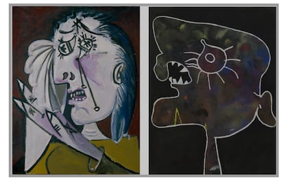 The Civil War took Picasso and Miró out of their workshops to serve the Republic and anti-fascism. The faces of ‘Head of a Man,’ by Miró, and ‘Weeping Woman,’ by Picasso, reflect the pain and tragedy of massacres like the bombing of Guernica in 1937.