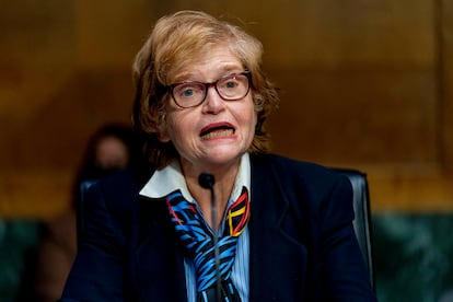 Deborah Lipstadt, el pasado 8 de febrero, en el Senado de Estados Unidos.