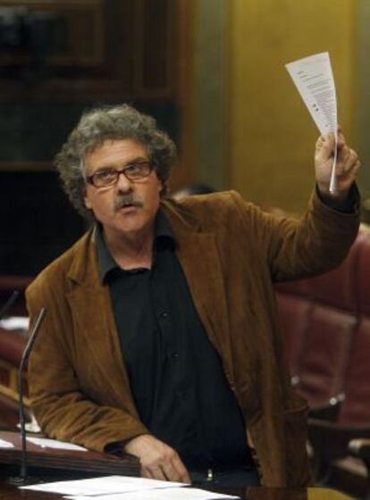 Joan Tardà, durante una sesión en el Congreso.