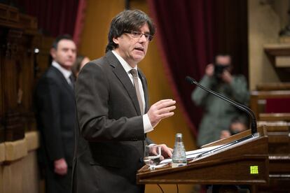 Intervenci&oacute;n del presidente, Carles Puigdemont.