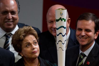 A presidenta Dilma e o prefeito Eduardo Paes e julho.