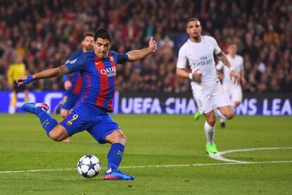 Luis Suarez durante el partido.