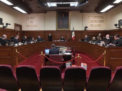 El pleno de la Suprema Corte de Justicia de la Nación, el pasado 22 de enero, en Ciudad de México.