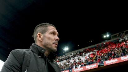 Diego Simeone durante el partido.