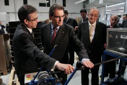 Mas, ayer, en Tánger, visitando la empresa Relats.