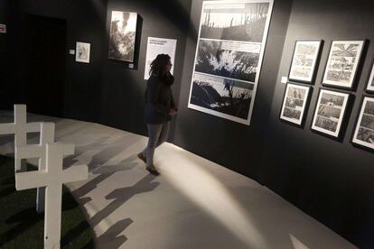 La exposición dedicada a Tardi ocupa un espacio de 600 metros cuadrados. Bocetos, viñetas y diseños exclusivos para la muestra que la mano de Tardi ha dibujado a finales de 2013 componen la muestra de 'Tardi y la Gran Guerra'.
