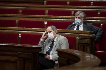 Quim Torra, en el Parlament, el pasado 18 de septiembre. 