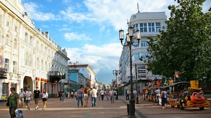 Calle de Bolshaya Pokrovskaya, en la ciudad rusa de Nizhni Novgorod.