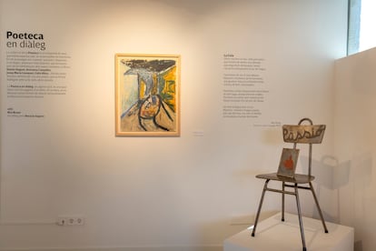 Algunes de l'es obres d'art de la casa de Blai Bonet. JAVI SAGUILLO