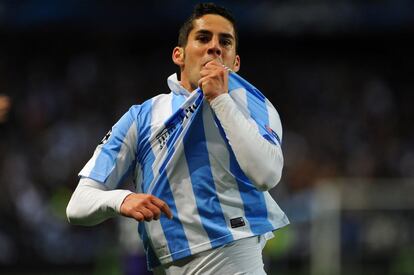 Isco celebra el primer gol.