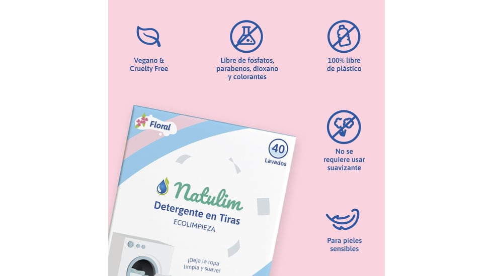 La hoja de detergente se introduce directamente en el tambor de la lavadora.