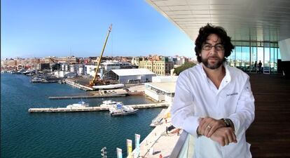 El cocinero Quique Dacosta fotografiado en el edificio Veles e vents del Puerto de Valencia.