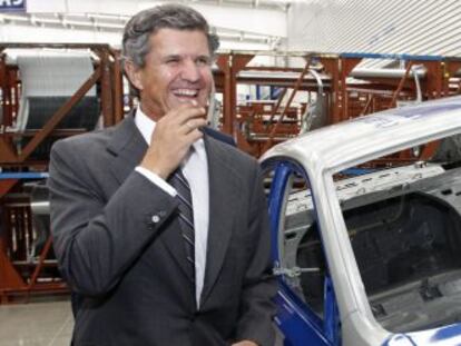 Francisco Jos&eacute; Riberas, presidente de Gestamp, en la inauguraci&oacute;n de una f&aacute;brica en Puebla (M&eacute;xico).