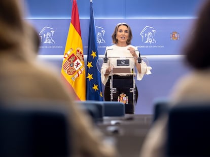 La secretaria general del PP y portavoz del partido en el Congreso, Cuca Gamarra, el viernes.