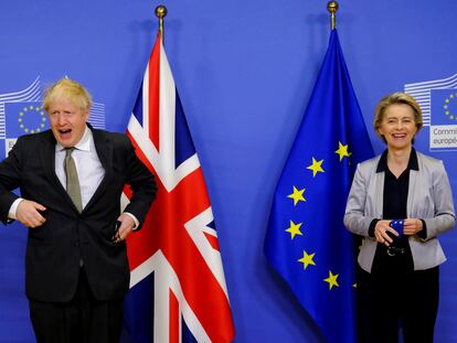 Boris Johnson y Ursula von der Leyen, el miércoles en Bruselas.