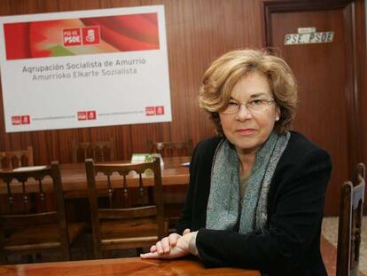 Irene Novales, ayer en la sede del PSE en Amurrio.