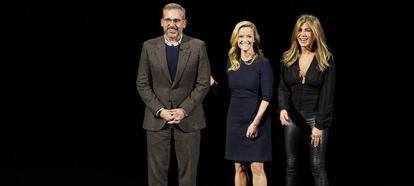  Steve Carell, Reese Witherspoon y Jennifer Aniston presentan en Cupertino la serie &ldquo;The Morning Show.&rdquo; 