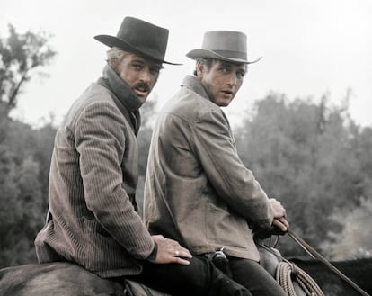 Robert Redford y Paul Newman en 'Dos hombres y un destino'. Su amistad fuera de los rodajes fue irrompible.