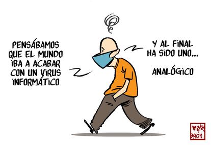 Viñeta virus analogico