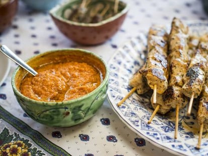 Pinchos que iban a ser satay.