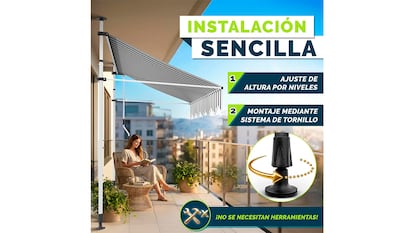 Portable awning on white background