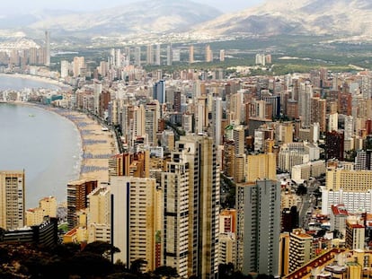 Panorámica del característico 'skyline' de Benidorm. |