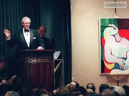Subasta en la casa Christie's de la obra de Picasso, 'El sueño'.