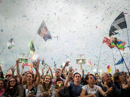 Asistentes a la pasada edición del festival Glastonbury