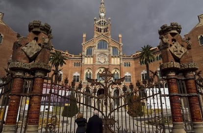 Entrada principal del Hospital de Sant Pau. 