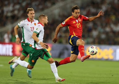 Mikel Oyarzabal, en el partido de este jueves ante Bulgaria en Sofía.