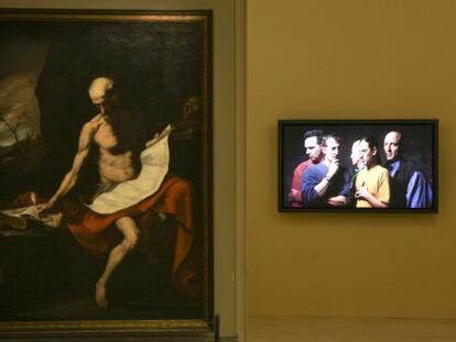 Un lienzo de Ribera y un vídeo de Bill Viola en la Real Academia de San Fernando de Madrid.