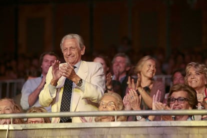 Artur Suqué en un concierto de Al Bano en el festival de Castell de Peralada en 2014.