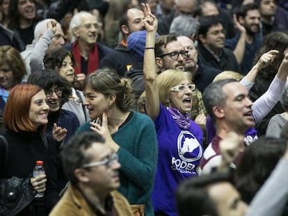 Simpatizantes de Podem celebren els resultats electorals del 20-D