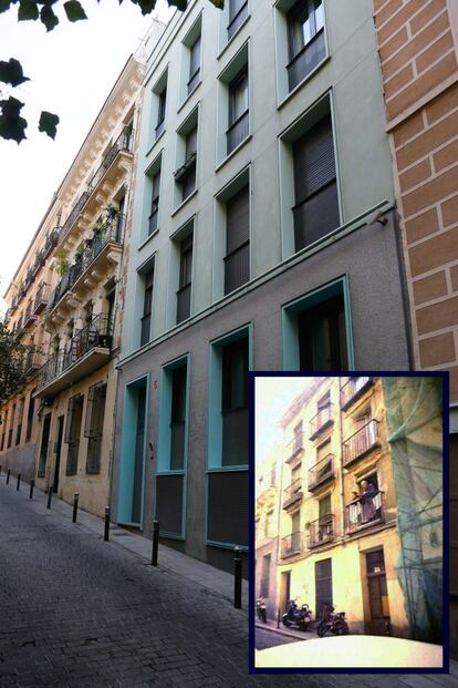 El nuevo edificio de la Costanilla de San Vicente número 5, en pleno barrio de Malasaña, contrasta enormemente con los inmuebles de alrededor. El antiguo edificio, que gozaba de protección estructural, se fue dejando deteriorar durante décadas hasta que fue declarado definitivamente en ruina.