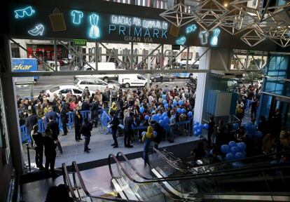 Apertura de la tienda de Primark en la madrileña Gran Vía, el pasado 15 de octubre.