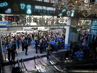 Apertura de la tienda de Primark en la madrile&ntilde;a Gran V&iacute;a, el pasado 15 de octubre.