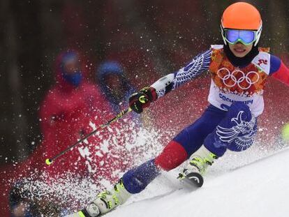Vanessa Mae, durante los Juegos Olímpicos de Sochi 2014. 