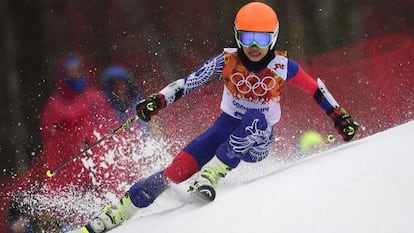 Vanessa Mae, durante los Juegos Olímpicos de Sochi 2014. 