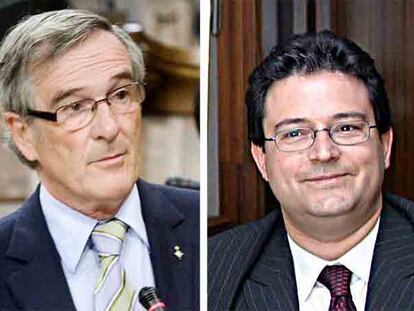 Xavier Trias (izquierda) e Isidre Gavín, candidatos en Barcelona y Lleida.