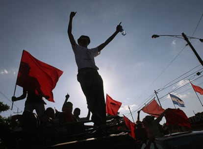Simpatizantes del opositor Partido Liberal Constitucionalista, en un acto en Managua el martes.