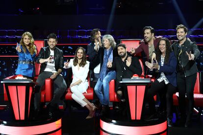 Los jueces de 'La Voz', durante la edición de 2019.