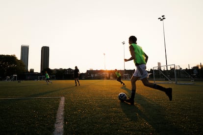 Ioanna Kokkinopliti durante un entrenamiento.