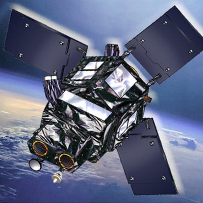 Ilustración del satélite español de observación de la Tierra <i>Ingenio,</i> que se lanzará al espacio en 2014.