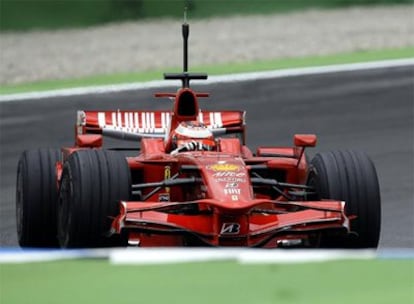 Raikkonen durante las sesiones libres del circuito de Hockenheim