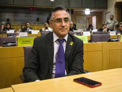 L'eurodiputat Ramon Tremosa al Parlament Europeu, aquest dilluns.