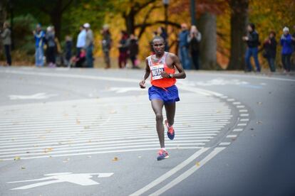 Geoffrey Mutai, en un instante del maratón neoyorquino.